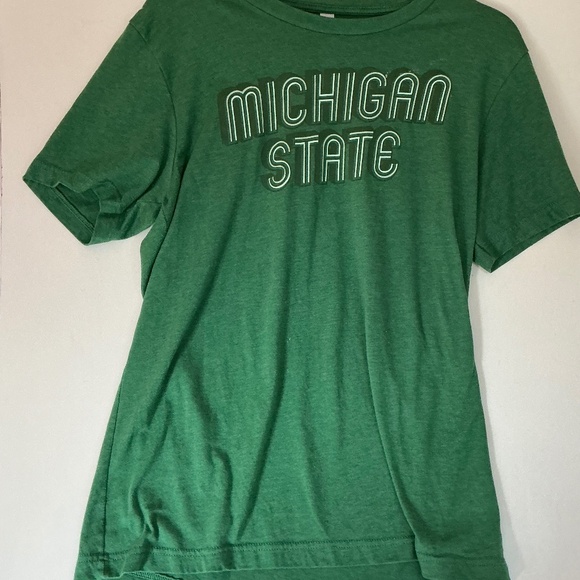 Michigan State T shirt disco lettering Size M - Picture 1 of 3